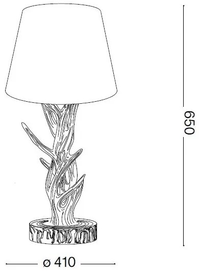 Ideal Lux - Stolná lampa CHALET 1xE27/60W/230V parožie