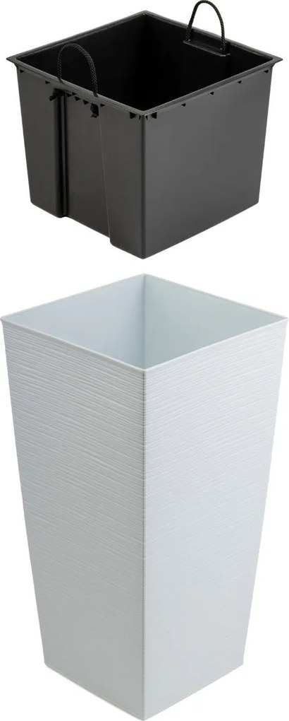 Plastový kvetináč Porto Riflo 67,7x35x35 cm biely