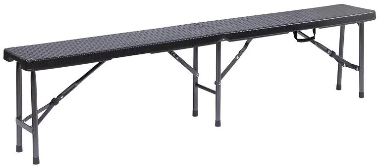 Skladacia kempingová lavica čierna