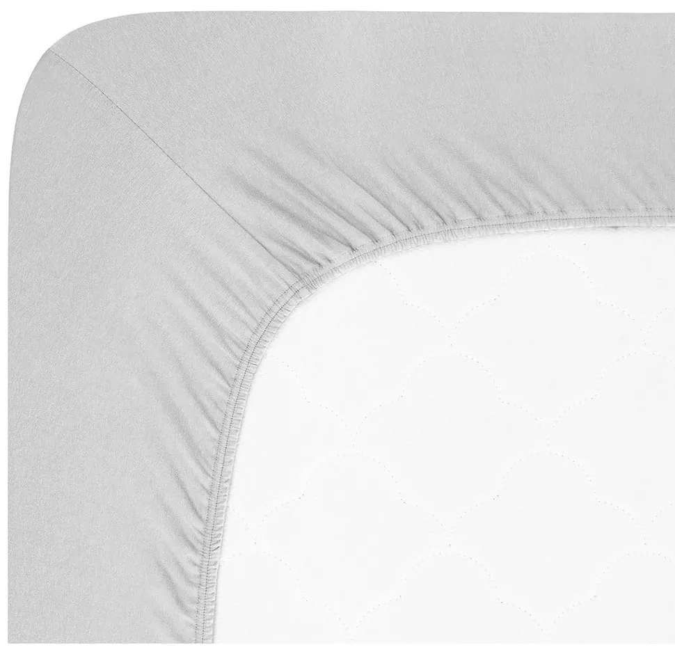 Svetlosivá napínacia plachta jersey 200x220 cm Boxspring – Andrea Simone