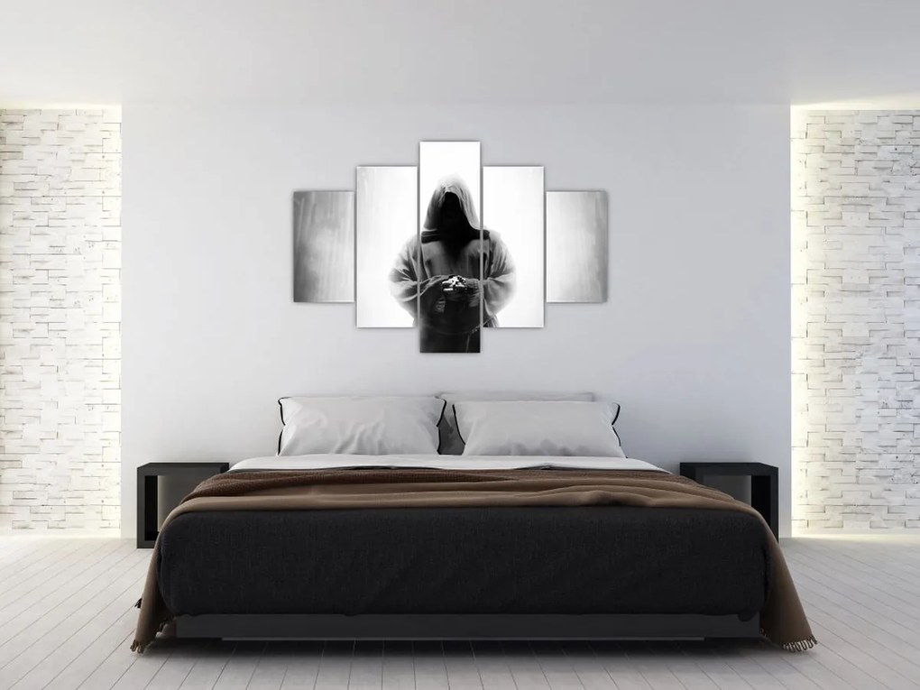 Obraz - Mních v kláštore (150x105 cm)