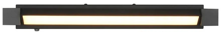 Matne čierne LED nástenné svietidlo Fabrizio – Trio