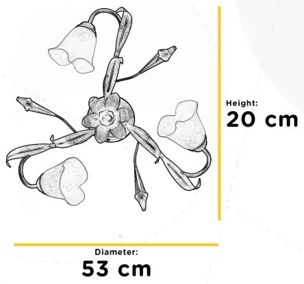 ONLI - Stropné svietidlo LUCREZIA 3xE14/6W/230V bronzová