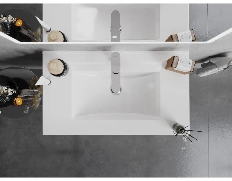 Mexen Atena, umývadlo na zapustenie do dosky 81 x 46 cm, biela lesklá, 25018000