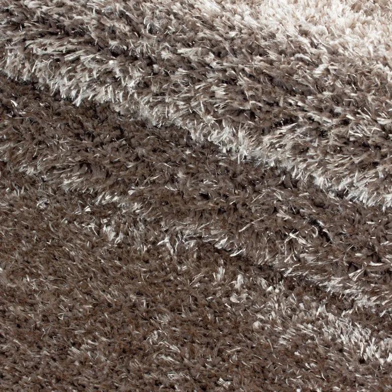 Ayyildiz koberce Kusový koberec Brilliant Shaggy 4200 Taupe kruh - 160x160 (priemer) kruh cm