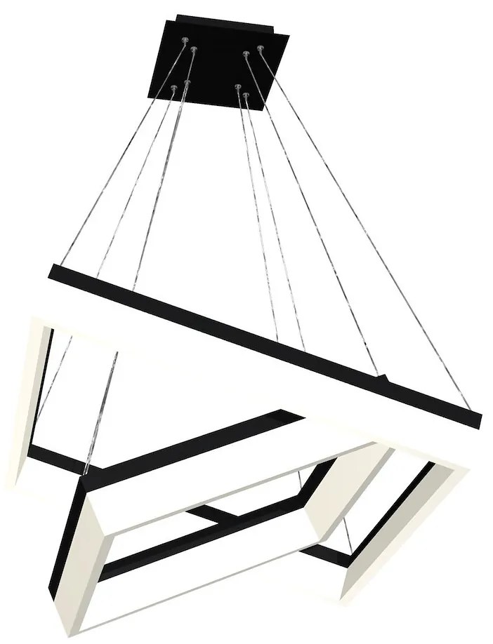 Závesné LED svietidlo Nero, 2x LED 80w, 4000k, b