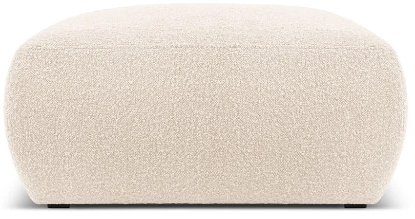 Béžový taburet z textílie bouclé Molino – Micadoni Home