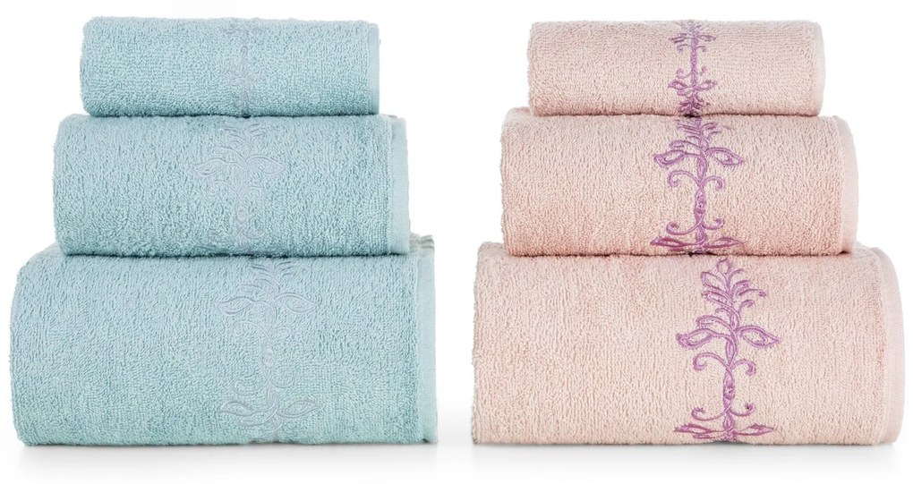 BAVLNENÝ UTERÁK KAMELIA SADA 2KS 30X50 CM, 2KS 50X90 CM, 2KS 70X140 CM VIACFAREBNÁ