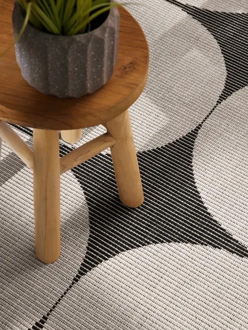 Obojstranný koberec Hanse Home Duet Bowen čierny / biely