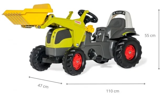 Šlapací traktor s lyžicou Claas Elioz Rolly Toys 025077