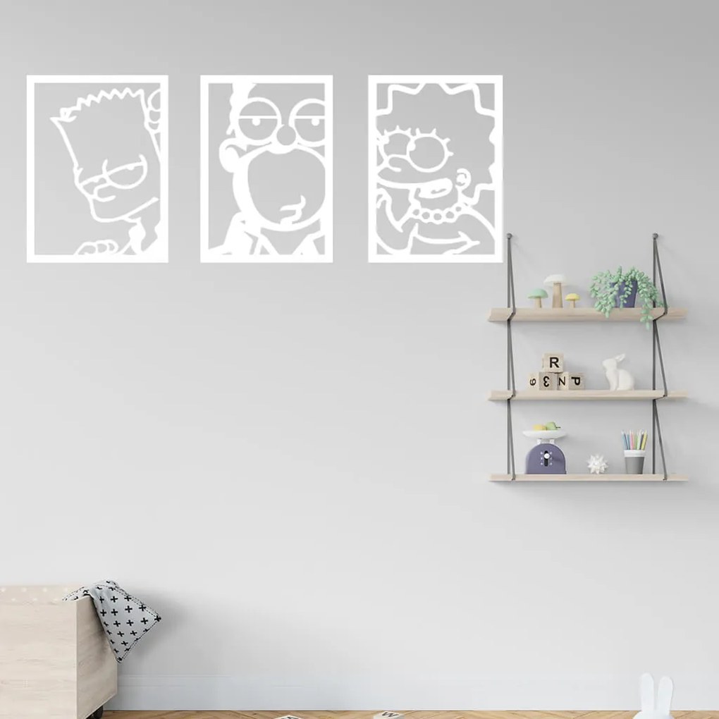 Veselá Stena Samolepka Bart Homer Lisa Simpsonovci Farba: oranžová, Veľkosť: 60 x 24 cm