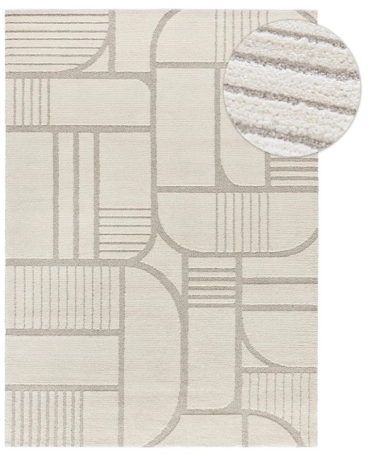 Krémovobiely koberec 80x150 cm Snowy – Universal