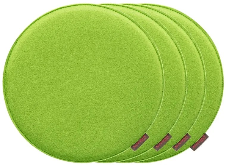 Magma Podložka na sedenie Avaro, 4 kusy (okrúhly tvar, zelená)  (100247989)