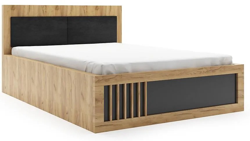 Posteľ Sorento 140x200 Craft Zlato/čierna