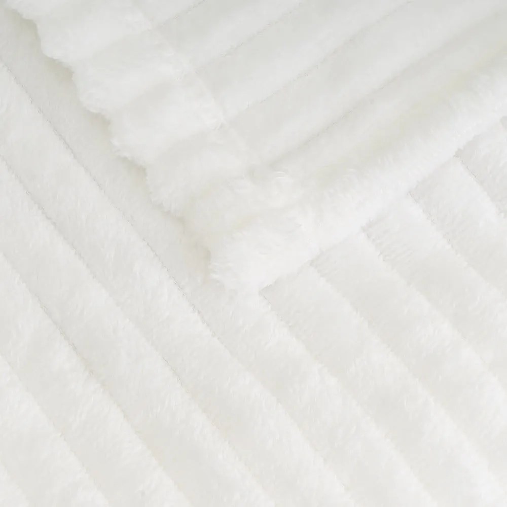 Biela deka z mikroplyšu 130x160 cm Fur Velvet – Casa Selección
