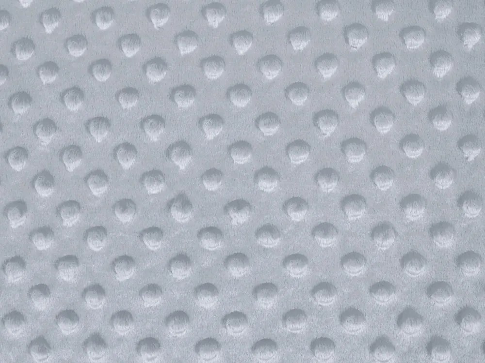 Biante Hrejivé posteľné obliečky Minky 3D bodky MKP-050 Striebornosivé Jednolôžko 140x200 a 70x90 cm