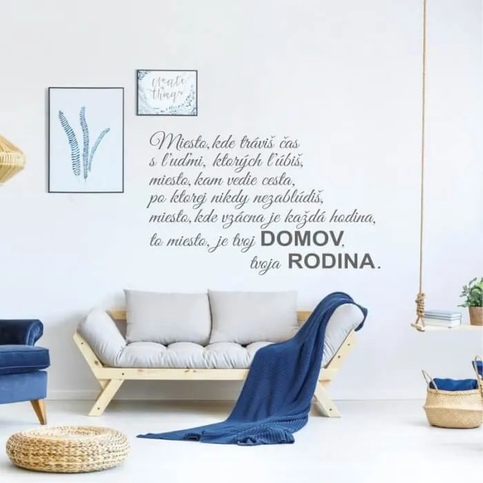 Nálepka na stenu - Tvoj domov, rodina