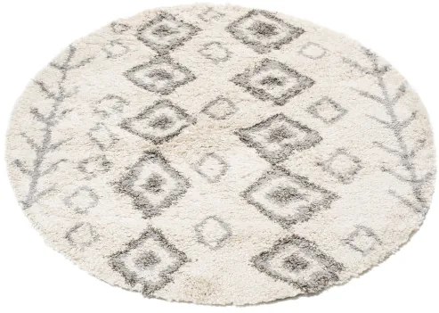 Koberec BOHO L228D béžový / tmavosivý kruh