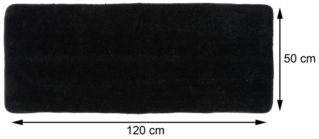 TENDANCE Predložka do kúpeľne Marlet, 50x120 cm, čierna