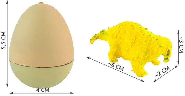 ISO Dinosaurus liahnuce a rastúce z vajíčka 6 cm, 6156