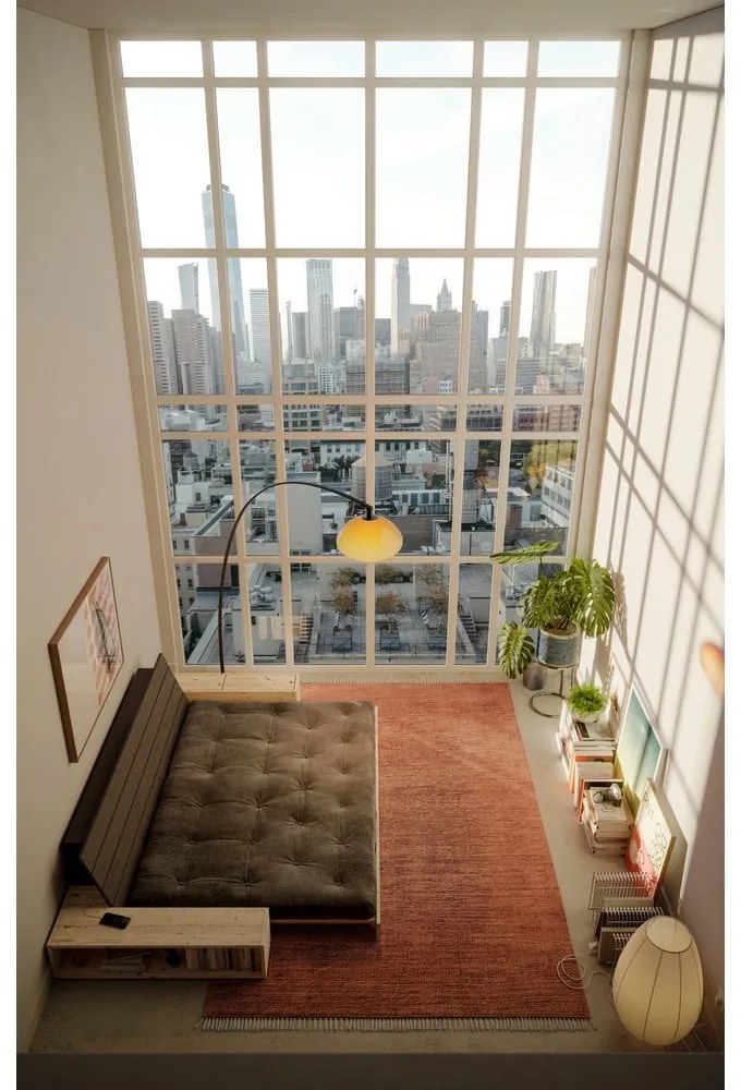 Čierno-antracitová menčestrová rozkladacia pohovka 244 cm Base – Karup Design