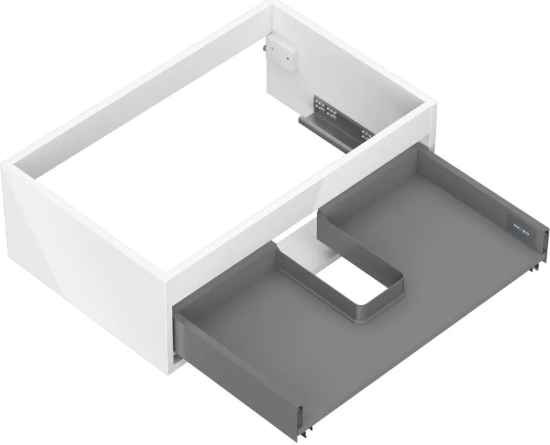 Mexen Box-A, závesná skrinka 70 cm, 1 zásuvka, biela lesklá, 91AX0-0700-235-1-00