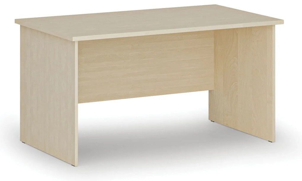 Kancelársky písací stôl PRIMO WOOD, 140x80 cm, breza