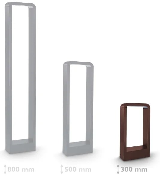 Brilagi - LED Vonkajšie svietidlo BARI LED/7W/230V 3000/4000/6000K hnedé IP54 30 cm