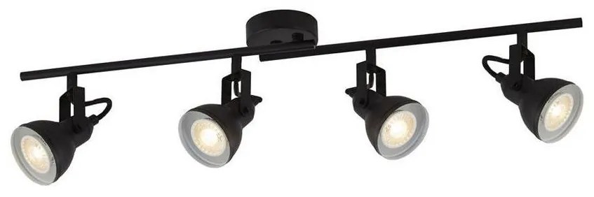 Searchlight 1544BK - Stropné bodové svietidlo FOCUS 4xGU10/50W/230V čierna SR0263