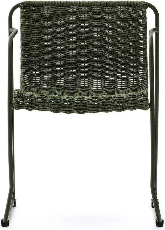 Zelená kovová záhradná stolička Maurina – Kave Home