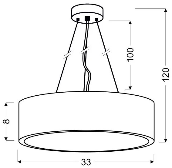 Candellux ZIGO Luster 16W LED 6500 K Metal Wenge 330X1200MM 31-39521