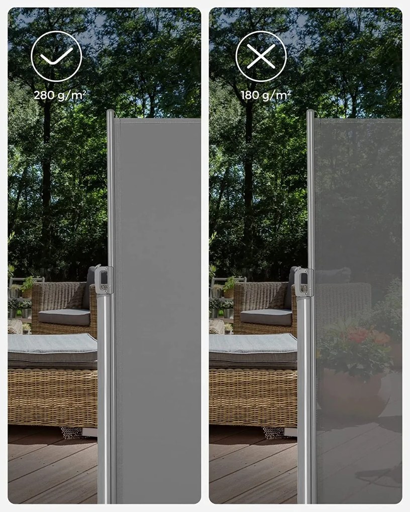 Bočná markíza Orrine II 180x350 cm šedá