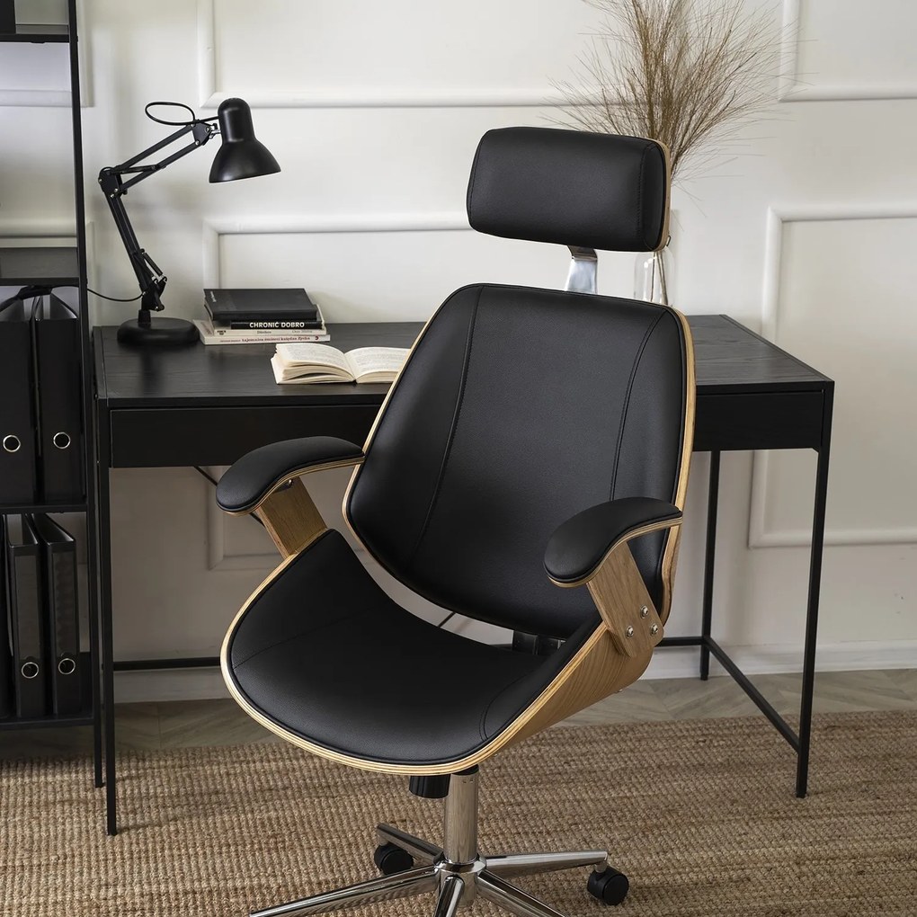 Kancelářská židle Fabian dub zlatý/černá