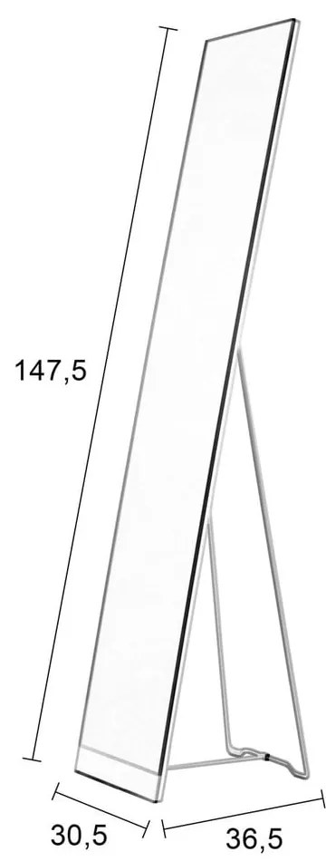 Biele stojacie zrkadlo Stand