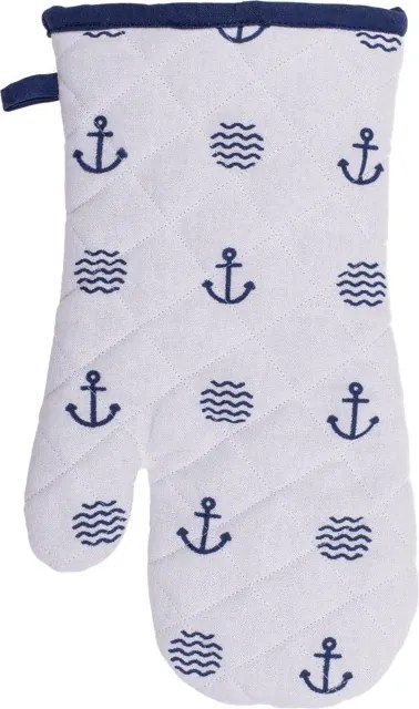 Kuchynská rukavica Modern Maritime v bielej farbe 32 cm