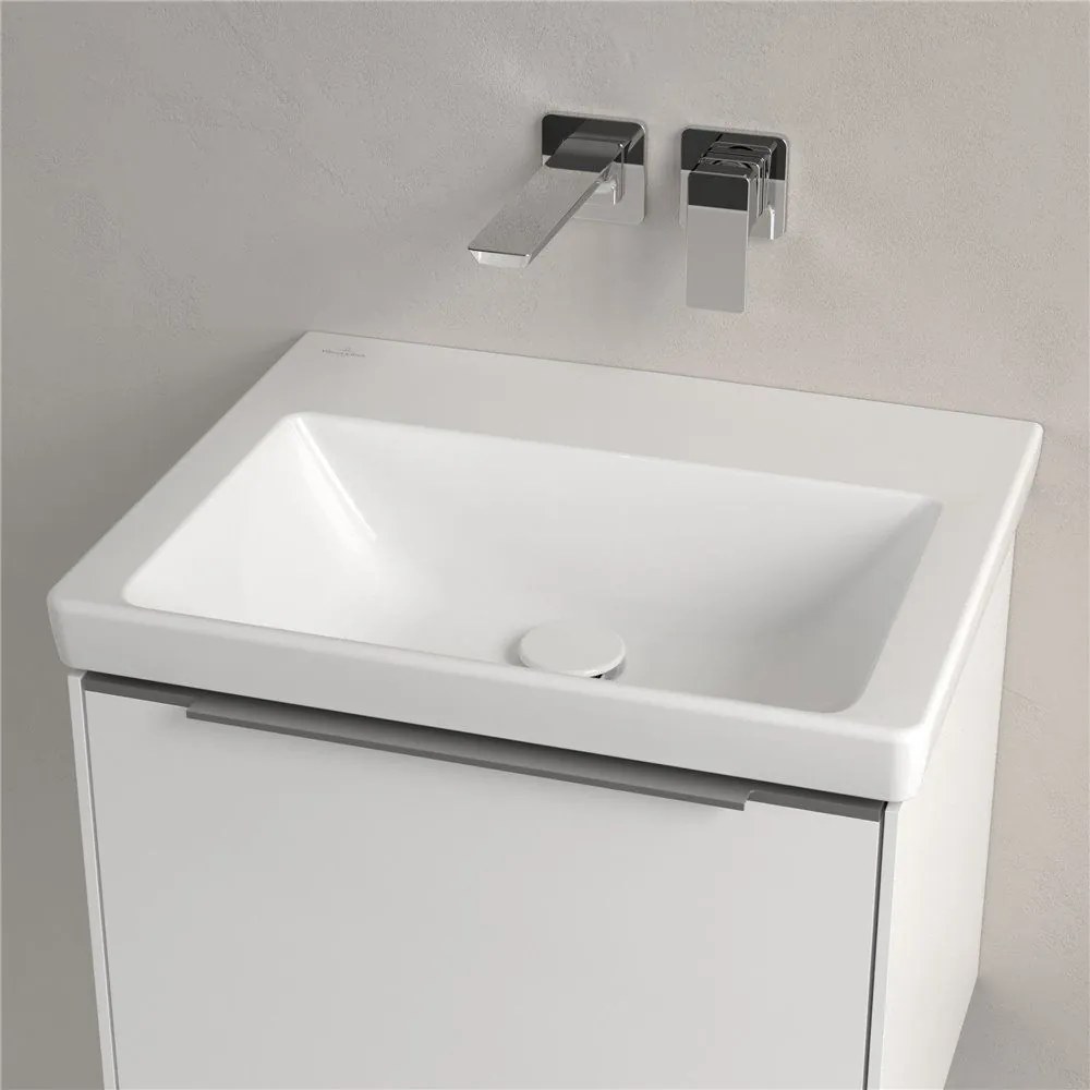 VILLEROY & BOCH Subway 3.0 umývadlo na skrinku bez otvoru, bez prepadu, 550 x 440 mm, biela alpská, 4A70F601