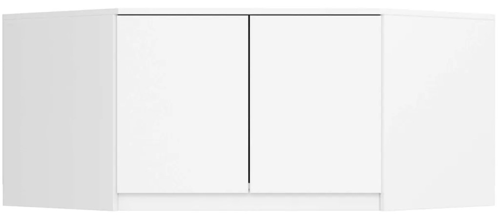 Nadstavec na rohovú šatníkovú skriňu CLP 100 cm biely