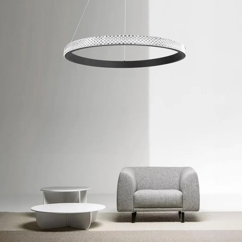 Toolight Toolight, LED stropné svietidlo, 4000K, 24W, APP1512-CP, čierna, OSW-05473
