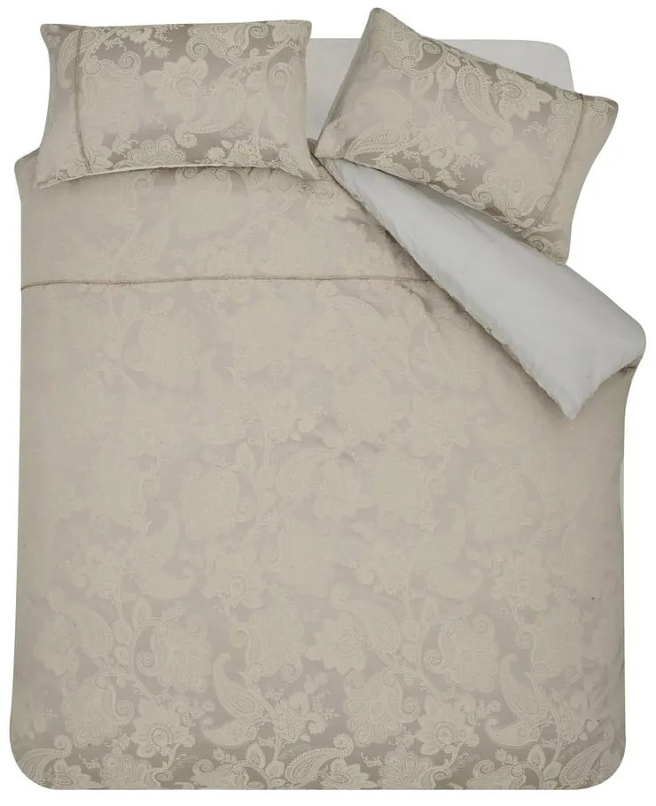 Svetlohnedé obliečky na jednolôžko zo žakára 135x200 cm Opulent Jacquard – Catherine Lansfield