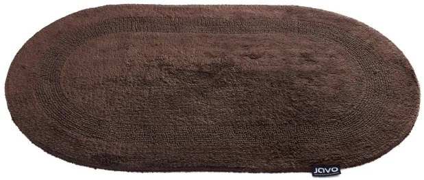 Kúpeľňový koberček Javo Cotton hnedý oválny