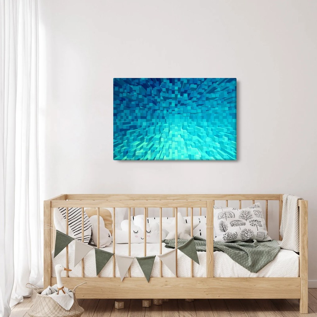 Obraz - abstraktné kocky (90x60 cm)