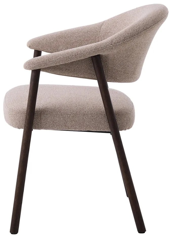 Béžové jedálenské kreslá v súprave s podrúčkami 2 ks z dubového dreva Elk – Unique Furniture