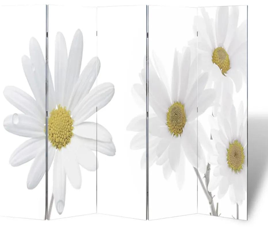 vidaXL Skladací paraván 200x170 cm potlač kvetov