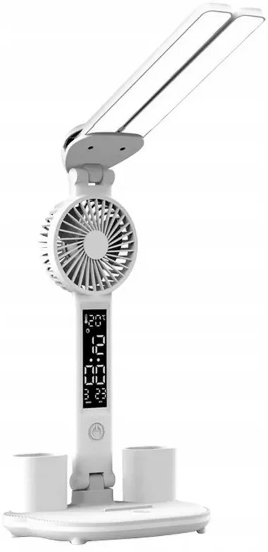 AFF Stolová lampa s ventilátorom, LCD displejom a držiakom na ceruzky