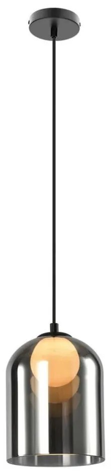 Závesný luster KLEA na lanku 1xG9/15W/230V dymovo čierny