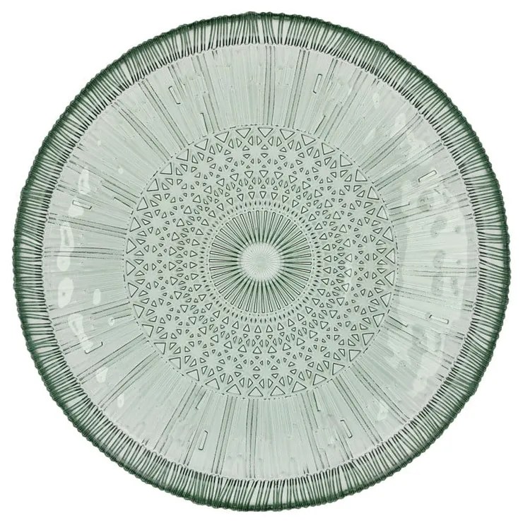 Zelený sklenený servírovací tanier ø 30 cm Kusintha – Bitz