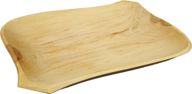 AMADEA Drevený servírovací podnos, masívne drevo, 26 cm