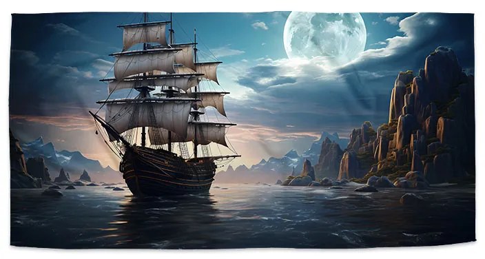 Sablio Uterák Plachetnica medzi skalami - 70x140 cm