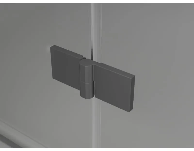 Mexen Lunar Duo, výklopný sprchový kút 115 x 80 cm, 8mm číre sklo, grafitový profil, 834-115L-080P-95-00