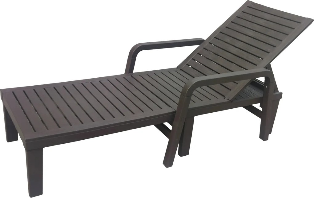 Garden Line ZÁHRADNÁ LEHÁTKO 192X66X33 CM TMAVO HNEDÁ*6423